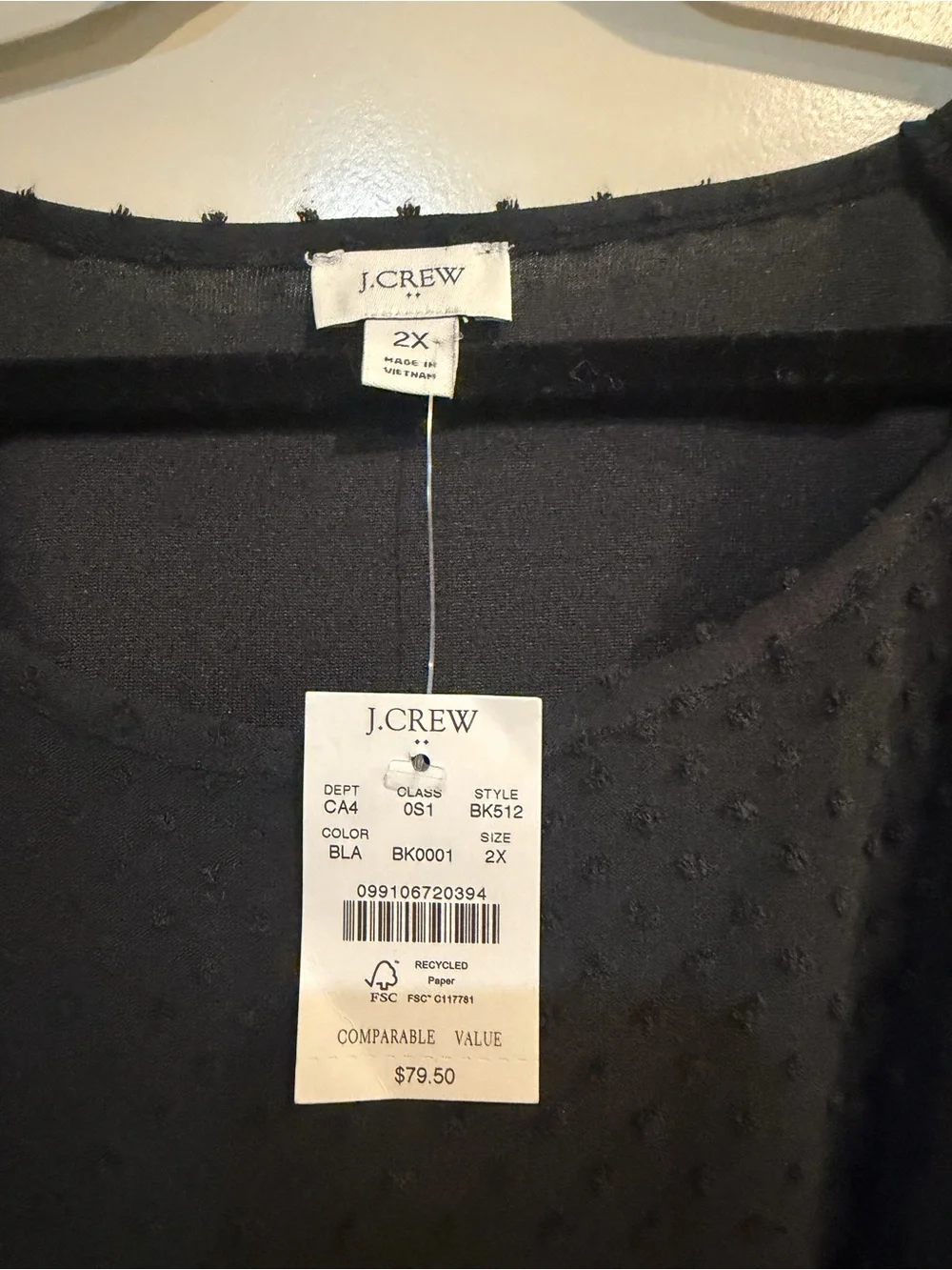 J.Crew NWT Tiered Swiss Dot Dresses Bundle – 2X – Black & Pink